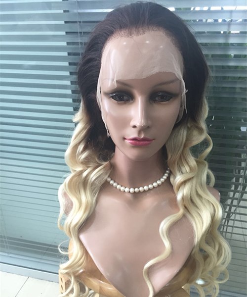 Blonde hair wig lace frontal and full lace wig Ombre color YL106
